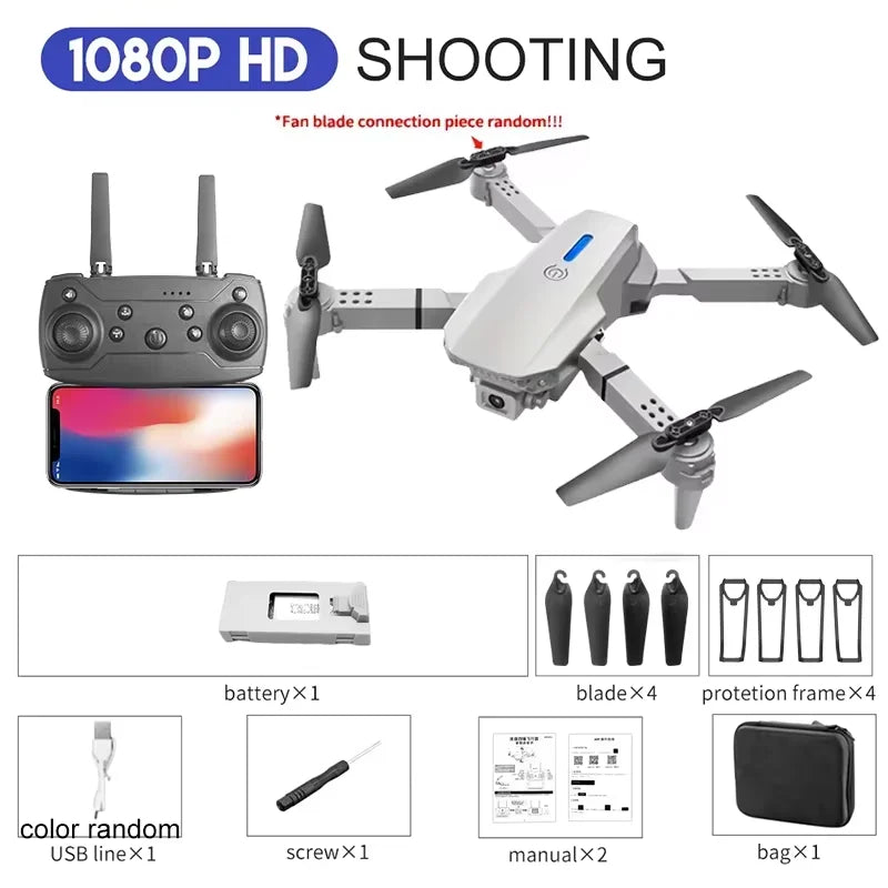 KBDFA E88 4K Foldable RC Drone