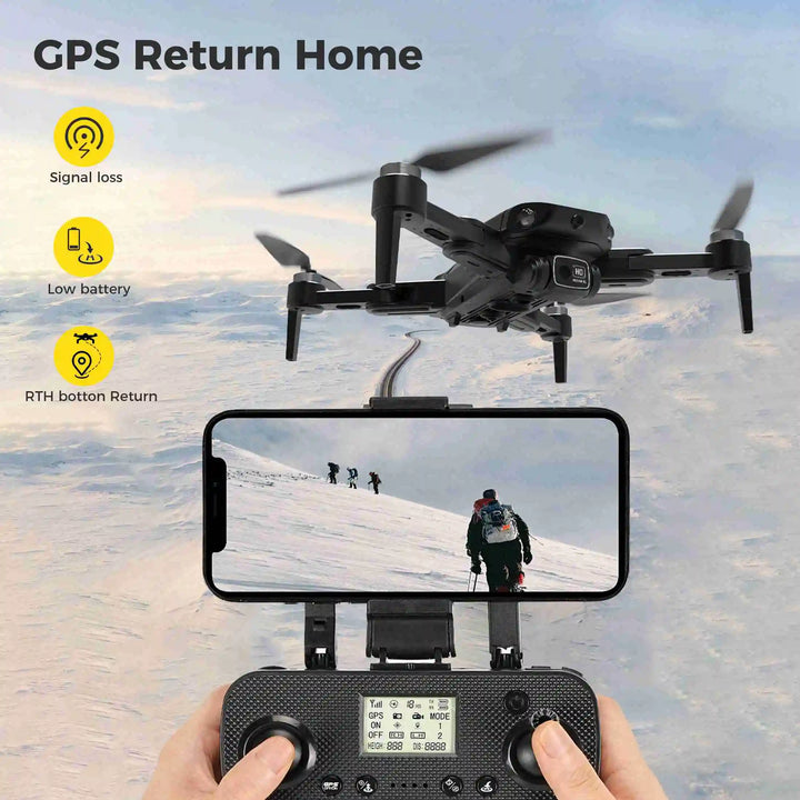 GPS RC Drone with Brushless Motor & 2 Batteries