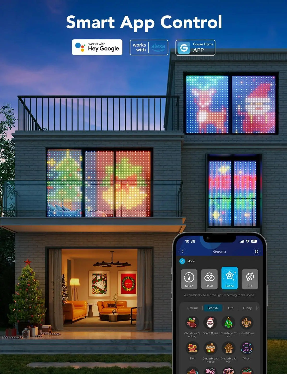Govee Smart LED Curtain String Lights