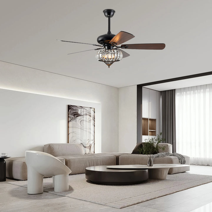 Modern Smart Ceiling Fan with Remote – 110V