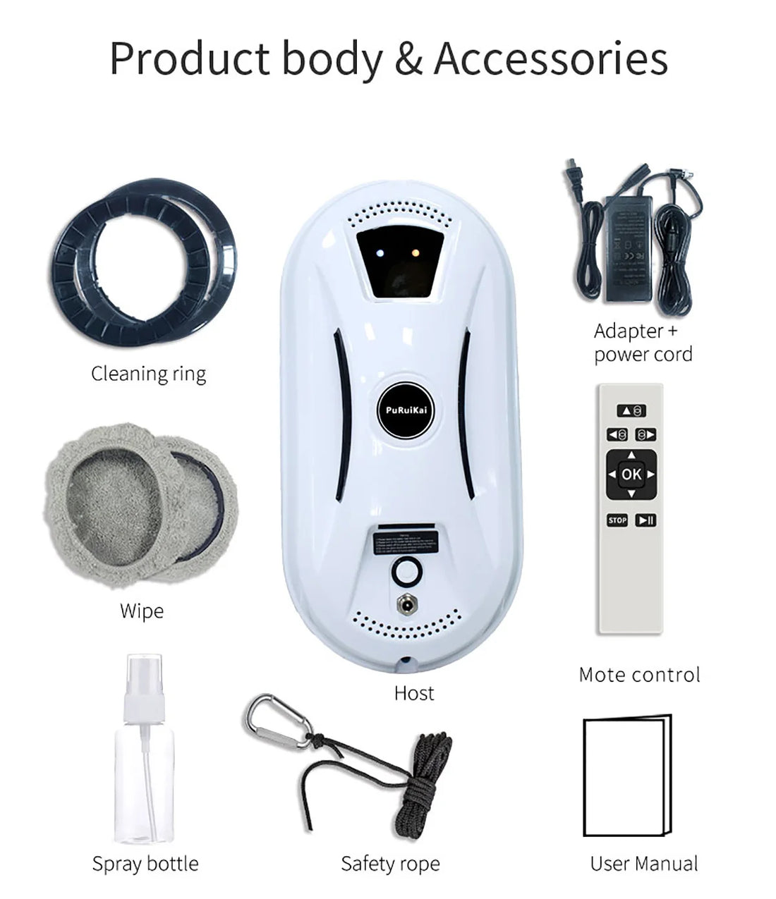 Ultra-Thin Window Cleaning Robot with Remote Control