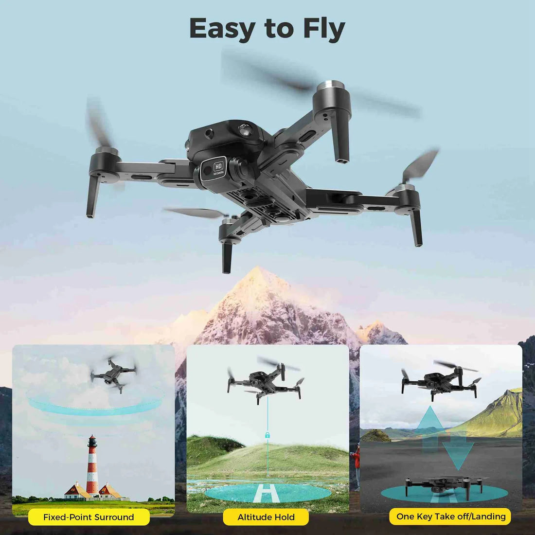 GPS RC Drone with Brushless Motor & Dual Batteries