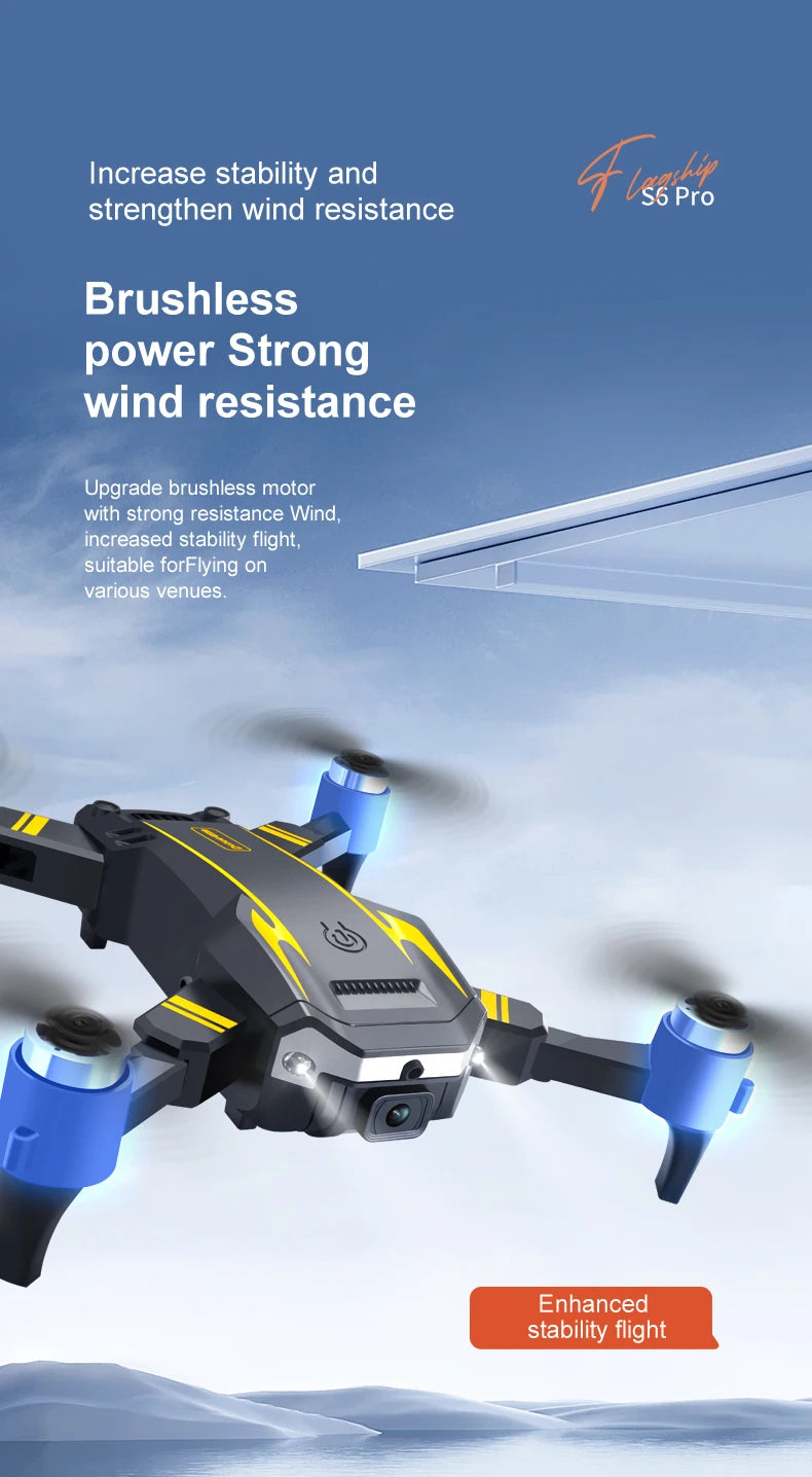 S6 Pro 5G Drone with Dual HD Cameras & Obstacle Avoidance