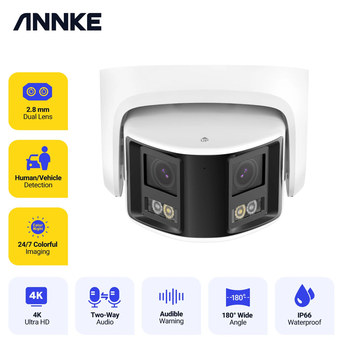 ANNKE 8MP Dual-Lens 4K PoE Outdoor Security Camera