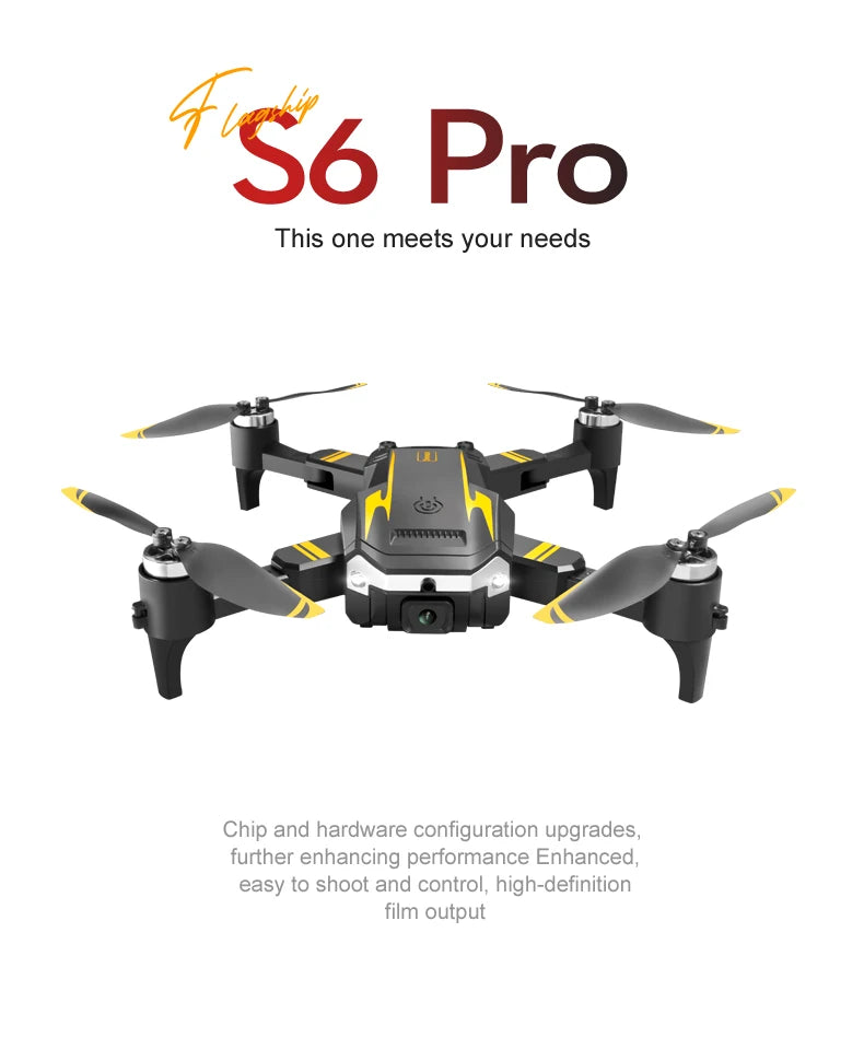 S6 Pro 5G Drone with Dual HD Cameras & Obstacle Avoidance