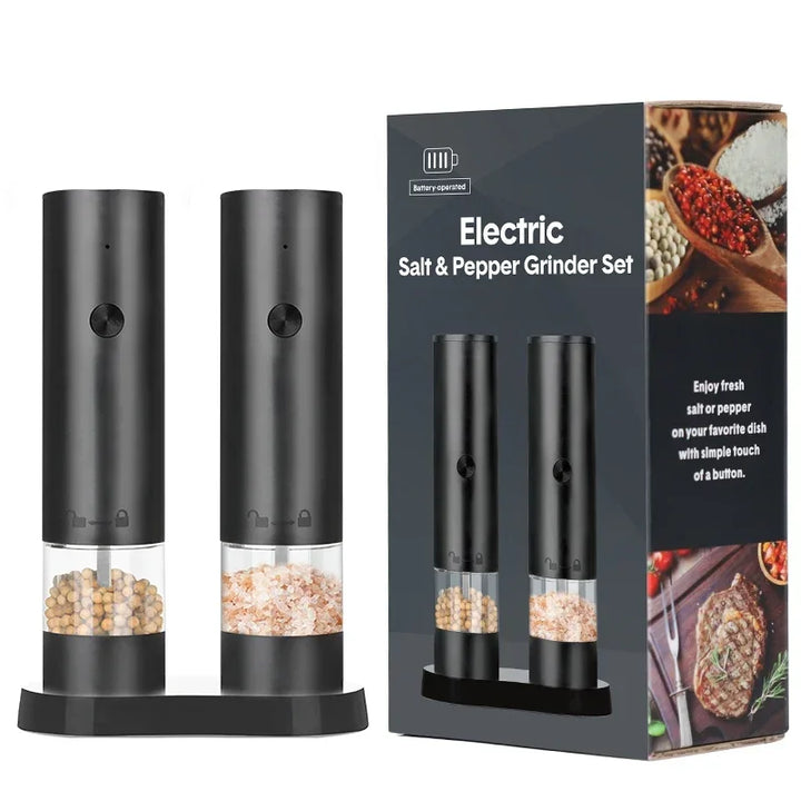 USB Rechargeable Electric Salt & Pepper Grinder – Adjustable Coarseness