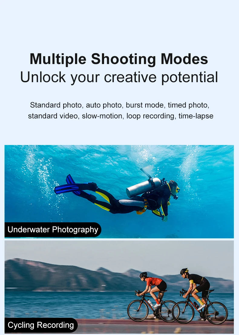 4K Ultra HD Action Camera with WiFi & Waterproof Case